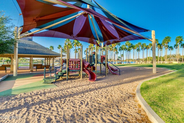 view of community jungle gym