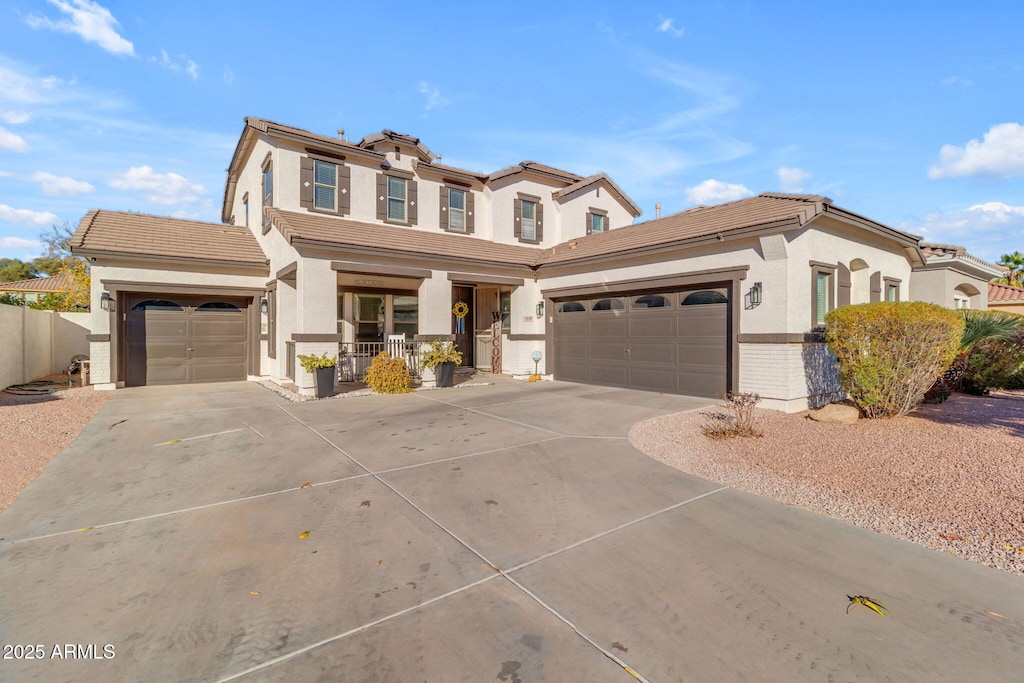 view of front of home featuring a garage