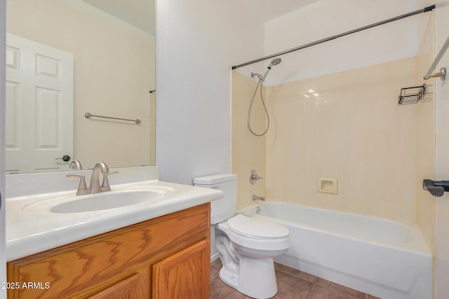 13599 W Monte Vista Rd, Goodyear, AZ 85395 - full bathroom with toilet, tile patterned floors, vanity, and shower / washtub combination