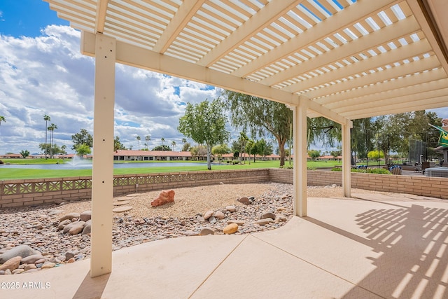 view of patio / terrace with a pergola