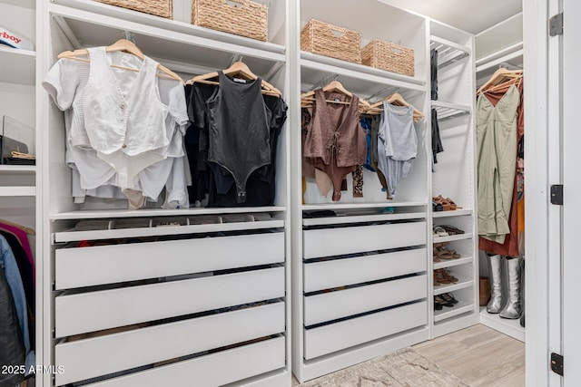 7821 N Via De La Sombre, Scottsdale, AZ 85258 - walk in closet featuring wood finished floors