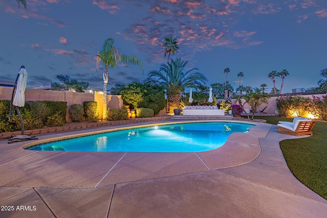 7821 N Via De La Sombre, Scottsdale, AZ 85258 - view of pool featuring a patio and a fenced backyard
