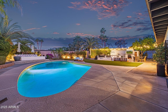7821 N Via De La Sombre, Scottsdale, AZ 85258 - view of swimming pool with a patio area and fence