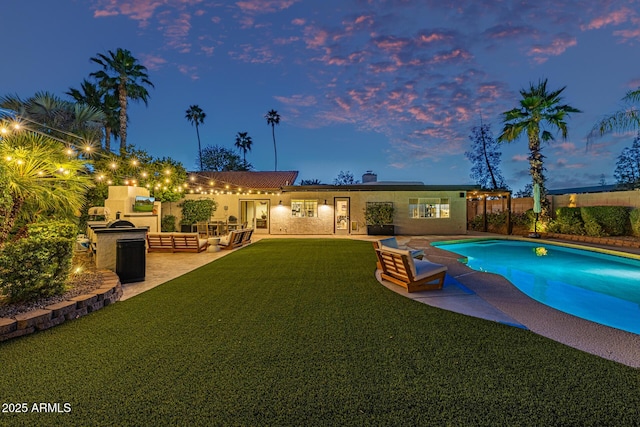 7821 N Via De La Sombre, Scottsdale, AZ 85258 - view of swimming pool with a patio and a yard