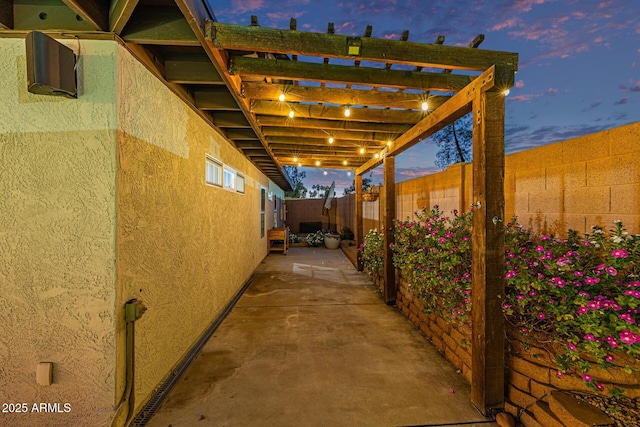7821 N Via De La Sombre, Scottsdale, AZ 85258 - view of patio featuring a fenced backyard and a pergola