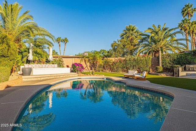 7821 N Via De La Sombre, Scottsdale, AZ 85258 - view of swimming pool with a fenced backyard