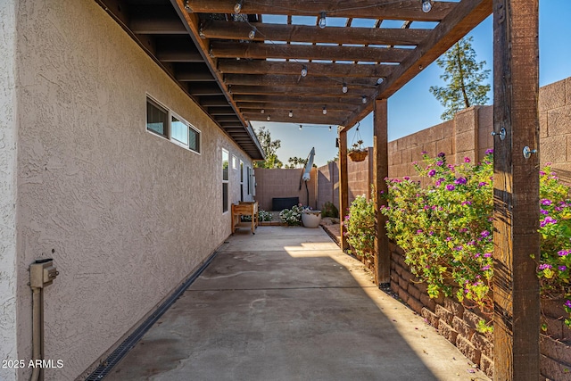 7821 N Via De La Sombre, Scottsdale, AZ 85258 - view of patio with a fenced backyard and a pergola