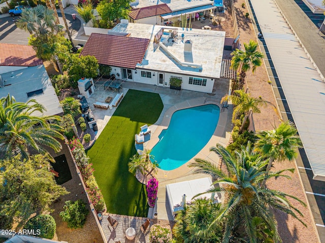 7821 N Via De La Sombre, Scottsdale, AZ 85258 - drone / aerial view of a pool