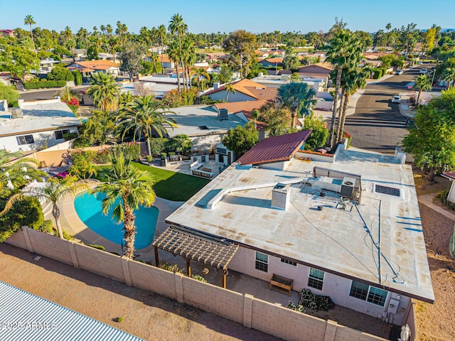 7821 N Via De La Sombre, Scottsdale, AZ 85258 - aerial perspective of suburban area with a pool area