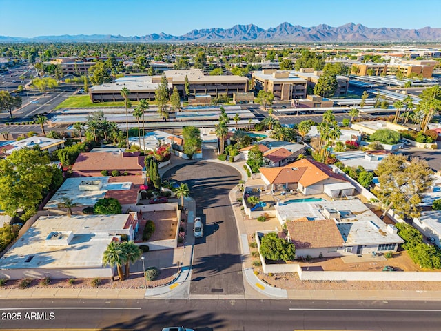 7821 N Via De La Sombre, Scottsdale, AZ 85258 - aerial view of residential area featuring a mountain backdrop