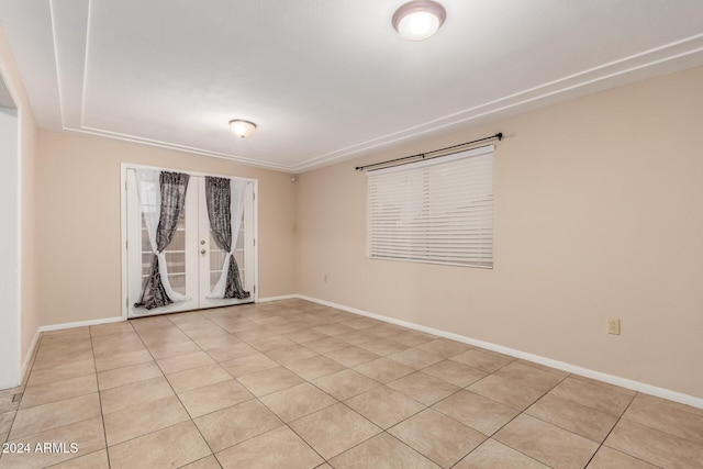 view of tiled spare room