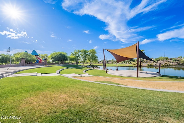 6230 W Montebello Way, Florence, AZ 85132 - surrounding community featuring a lawn and a water view