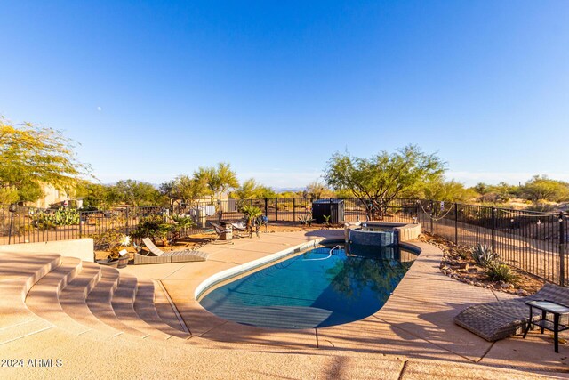 14129 E Barbie Ln, Scottsdale, AZ 85262 - view of pool featuring a fenced backyard and a patio
