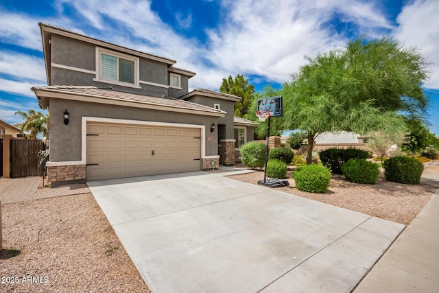 view of front of home featuring a garage