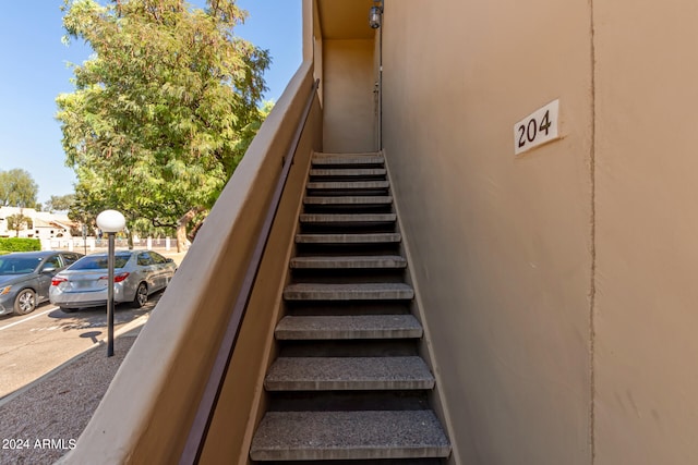 view of stairway