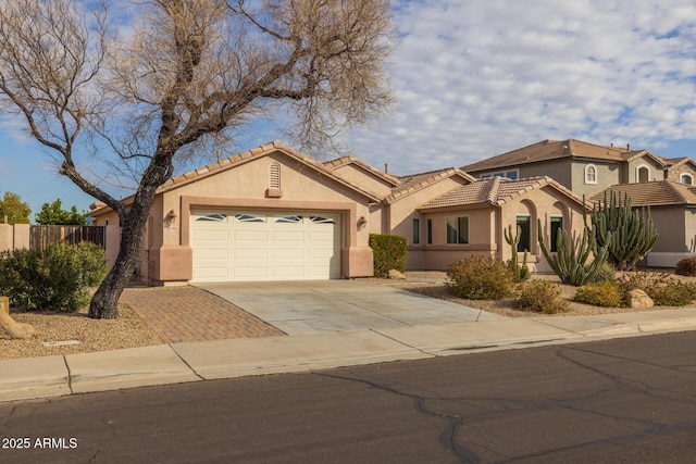 view of front of home featuring a garage