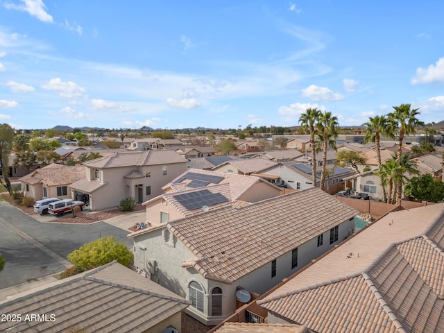 drone / aerial view with a residential view