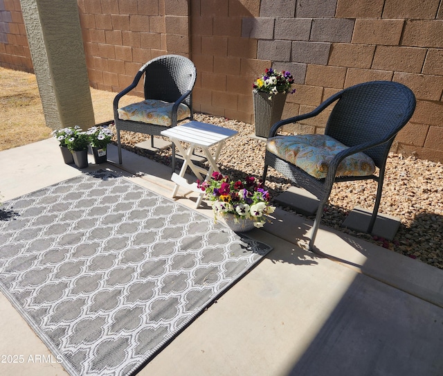 view of patio / terrace with fence and outdoor dining space