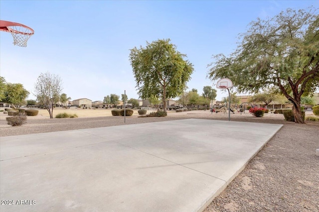 view of basketball court