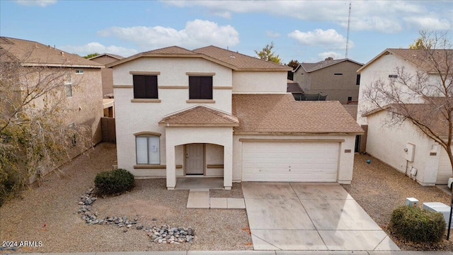 view of front of home featuring a garage