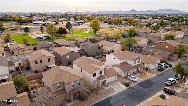 aerial view featuring a mountain view