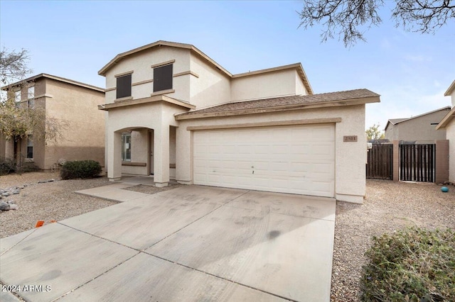 view of front of house featuring a garage