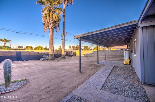 view of yard with a patio area