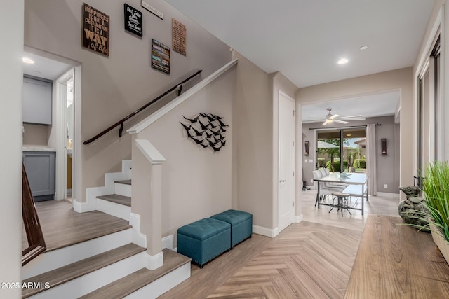 16178 W Granada Rd, Goodyear, AZ 85395 - stairs with a ceiling fan and recessed lighting