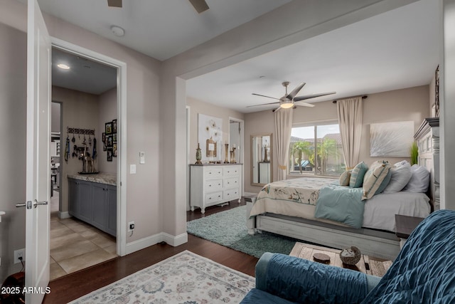 16178 W Granada Rd, Goodyear, AZ 85395 - bedroom with wood finished floors and ceiling fan