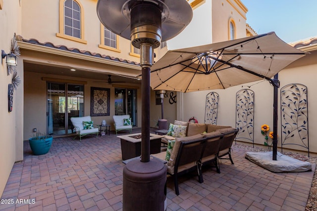 16178 W Granada Rd, Goodyear, AZ 85395 - view of patio with outdoor lounge area and a ceiling fan