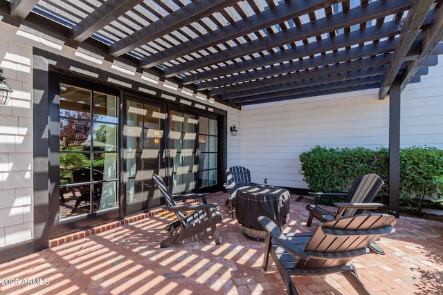 6196 E Calle Camelia, Scottsdale, AZ 85251 - view of patio / terrace with a pergola