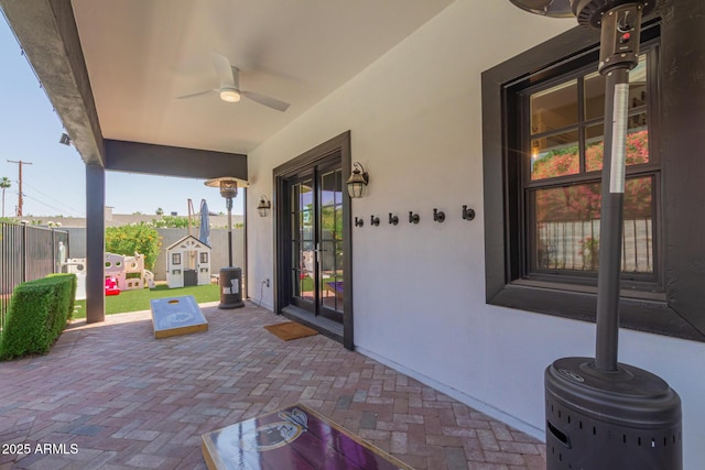 6196 E Calle Camelia, Scottsdale, AZ 85251 - view of patio / terrace featuring ceiling fan