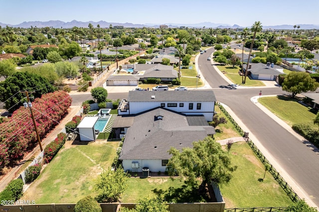 6196 E Calle Camelia, Scottsdale, AZ 85251 - aerial view of residential area featuring a mountain backdrop