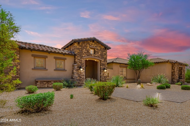 view of mediterranean / spanish house