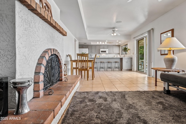 14830 N 28th Pl, Phoenix, AZ 85032 - living room featuring a ceiling fan and light tile patterned floors