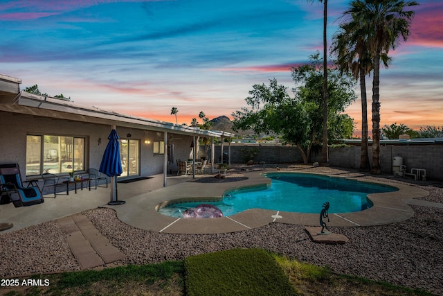 14830 N 28th Pl, Phoenix, AZ 85032 - view of swimming pool with a fenced backyard and a patio area