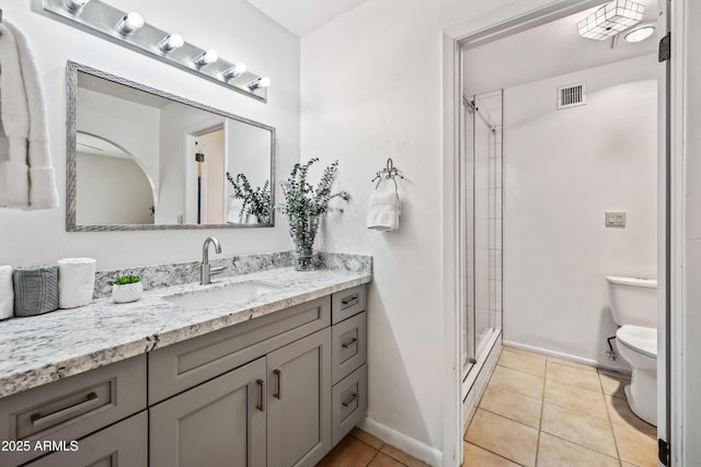14830 N 28th Pl, Phoenix, AZ 85032 - bathroom with vanity, a stall shower, and tile patterned flooring