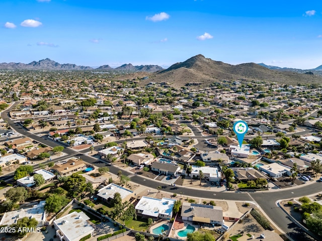 14830 N 28th Pl, Phoenix, AZ 85032 - aerial overview of property's location with mountains and nearby suburban area