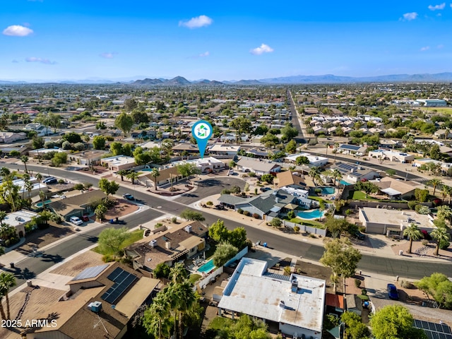 14830 N 28th Pl, Phoenix, AZ 85032 - aerial perspective of suburban area with a mountain backdrop