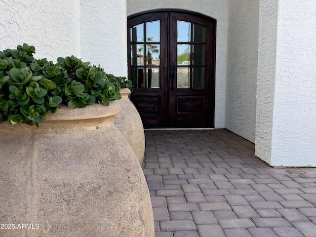 5556 E Sandra Ter, Scottsdale, AZ 85254 - view of exterior entry featuring french doors and stucco siding