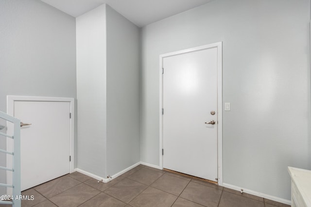 view of tiled foyer entrance