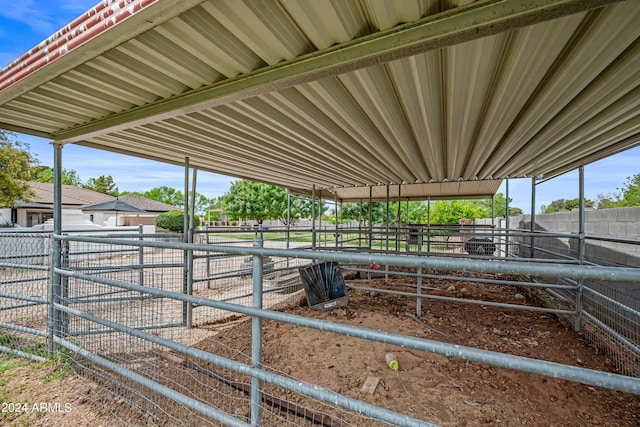 view of horse barn