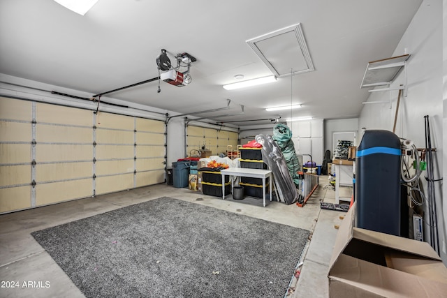 garage featuring a garage door opener