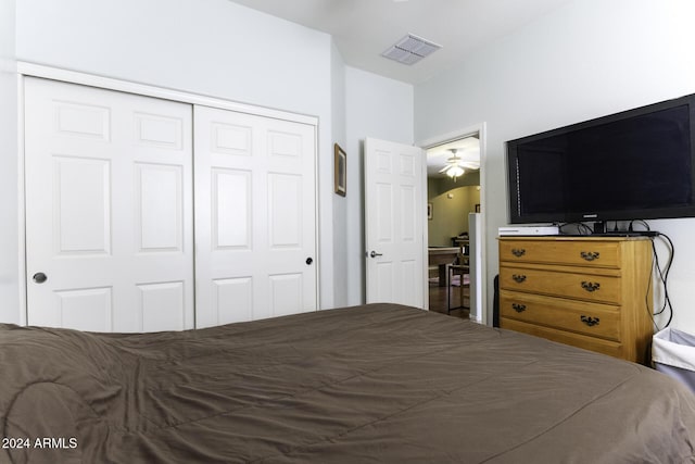 bedroom with a closet