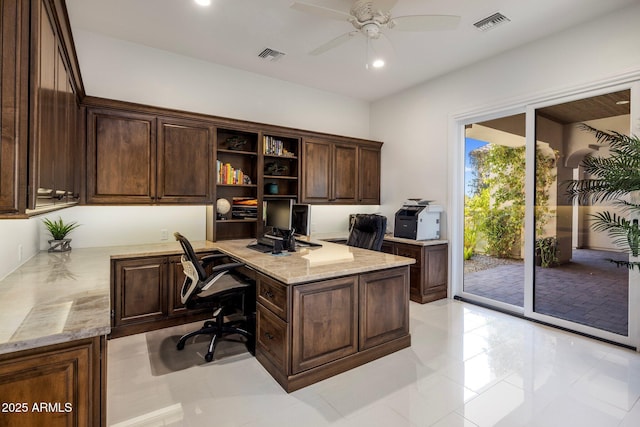 office with ceiling fan