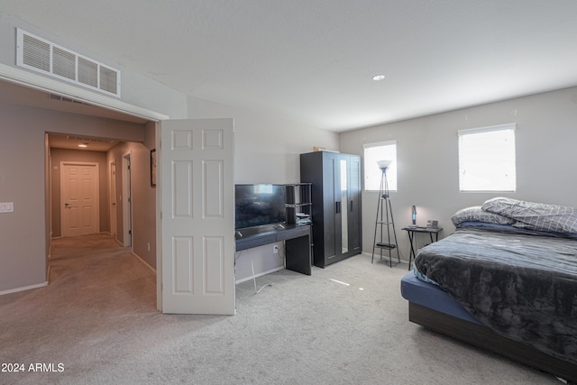 bedroom featuring carpet