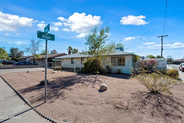 view of single story home