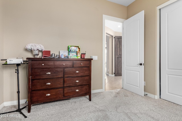 view of carpeted bedroom