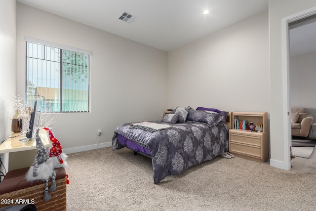 view of carpeted bedroom