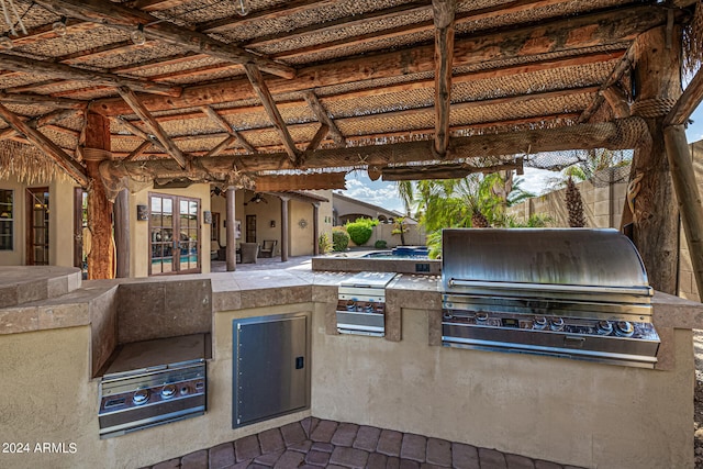 view of patio / terrace with a grill